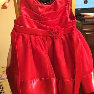 Toddler girl sparkly red dress